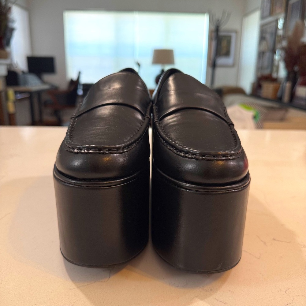 Jeffrey Campbell Black Platform Loafer